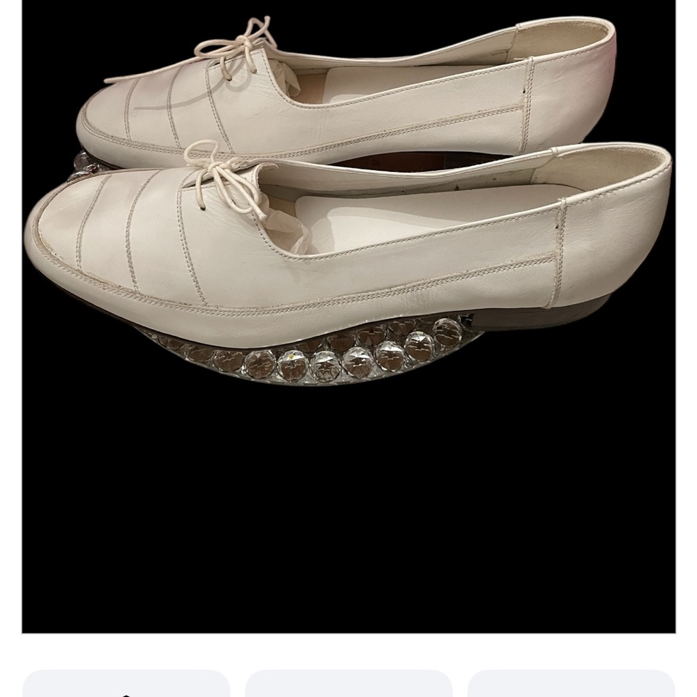 ROSSINI ITALIAN WHITE LEATHER LOAFERS MENS 12 NEVER WORN - Picture 2 of 4
